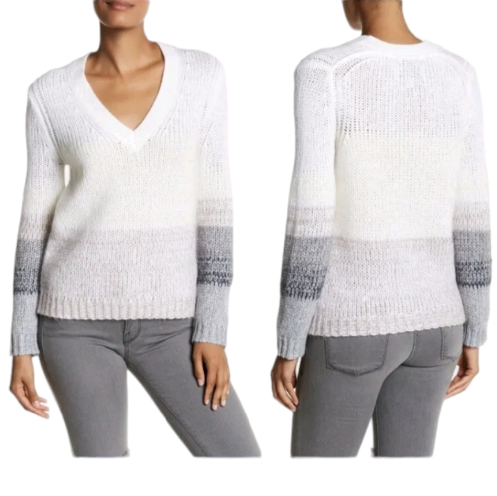 Brochu Walker Nina Wool Mohair Blend Sweater Gray Women's Size Small